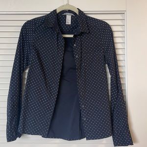 H&M polka dot button down